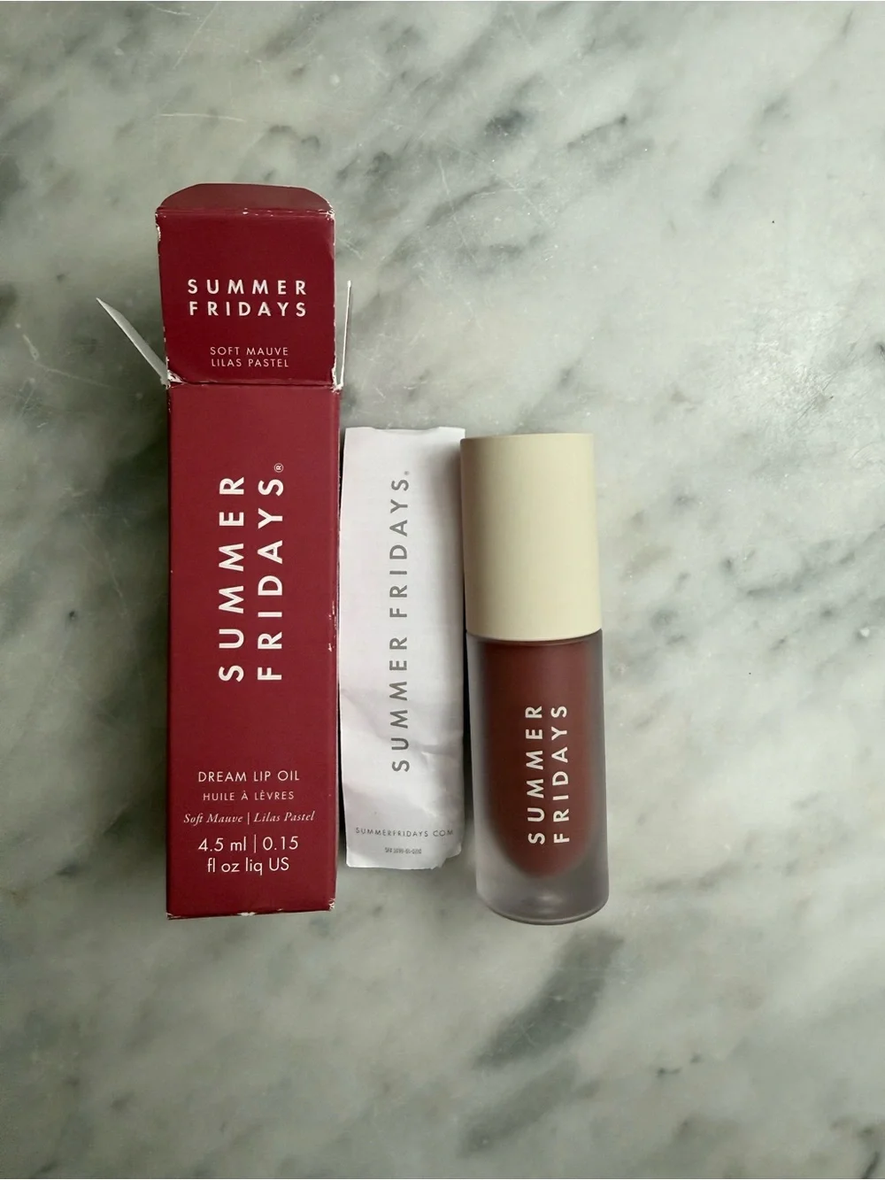 Summer Fridays Dream Lip Oil for Moisturizing Sheer Coverage SOFT MAUVE NIB